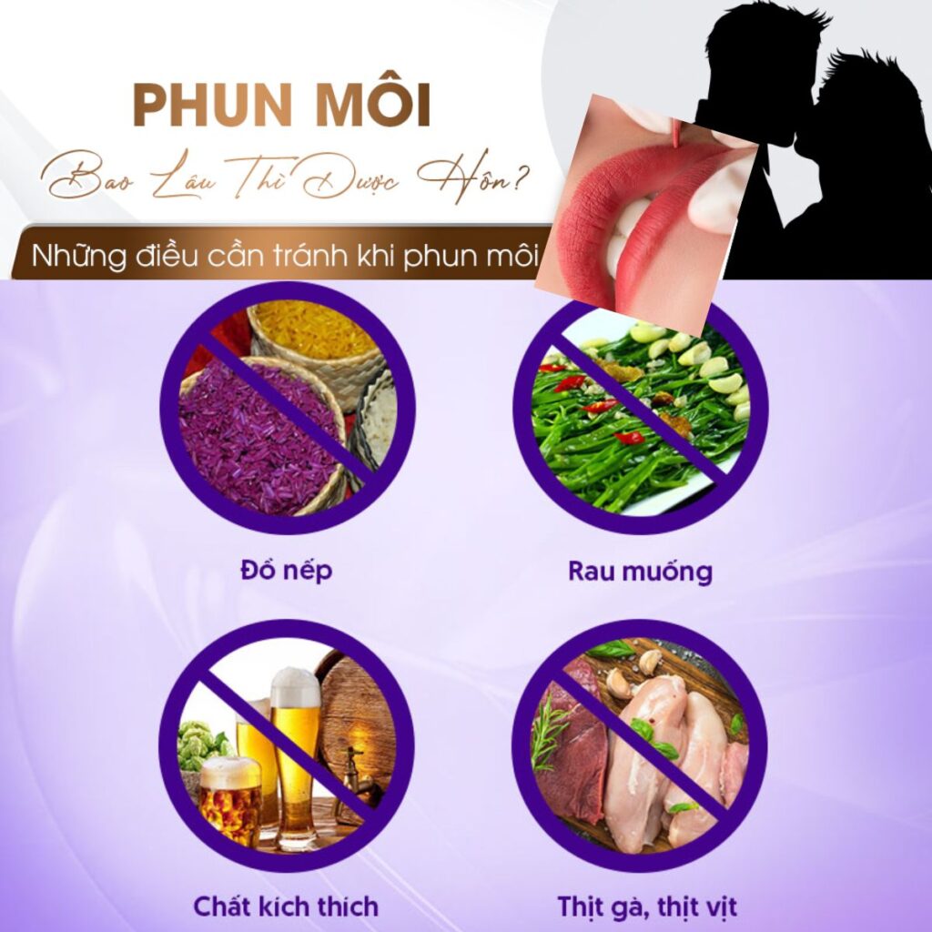 Phun môi bao lâu thì hôn được? Những lưu ý sau khi phun môi 2 Phun môi bao lâu thì hôn được?