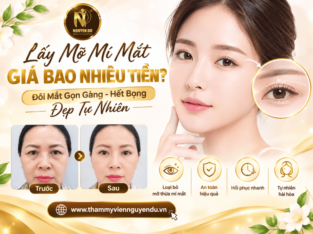 Lấy Mỡ Mí Mắt Giá Bao Nhiêu Tiền, Đôi Mắt Gọn Gàng